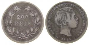 Portugal - 1855 - 200 Reis  fast ss