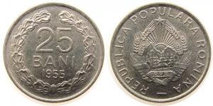 Rumänien - Romania - 1955 - 25 Bani  fast stgl