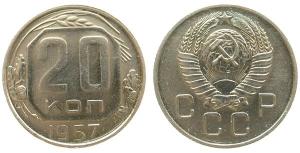 Rußland - Russia (UdSSR) - 1957 - 20 Kopeken  unc