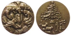 Krippenszene - 1986 - Medaille  gußfrisch