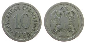 Jugoslawien Serbien - Serbia - 1884 - 10 Para  fast ss