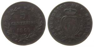 San Marino - 1869 - 5 Centesimi  ss
