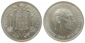 Spanien - Spain - 1949 - 5 Pesetas  vz-unc
