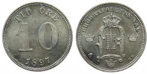 Schweden - Sweden - 1897 - 10 Öre  vz+