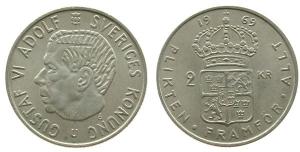 Schweden - Sweden - 1969 - 2 Kronen  vz
