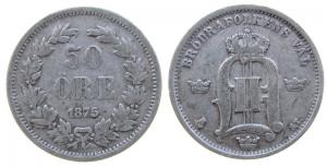Schweden - Sweden - 1875 - 50 Öre  fast ss