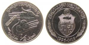 Tunesien - Tunesia - 1996 - 1/2 Dinar  vz-unc