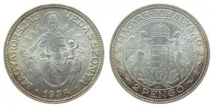 Ungarn - Hungary - 1938 - 2 Pengö  vz-unc