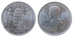 Ungarn - Hungary - 1943 - 5 Pengö  stgl-