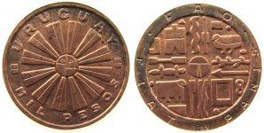 Uruguay - 1969 - 1000 Pesos  unc