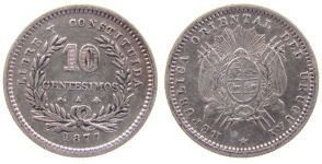 Uruguay - 1877 - 10 Centesimos  ss