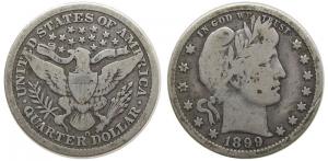 USA - 1899 - 1/4 Dollar  schön