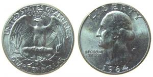 USA - 1964 - 1/4 Dollar  vz-unc