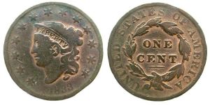 USA - 1833 - 1 Cent  schön