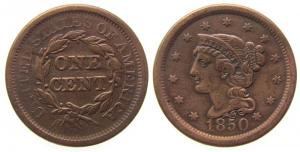 USA - 1850 - 1 Cent  ss