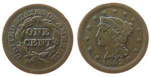 USA - 1852 - 1 Cent  ss+