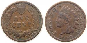 USA - 1887 - 1 Cent  ss