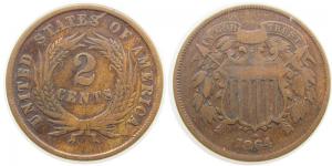 USA - 1864 - 2 Cents  ss
