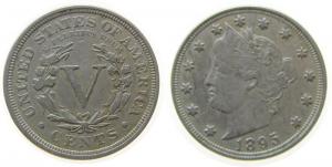 USA - 1895 - 5 Cents  ss