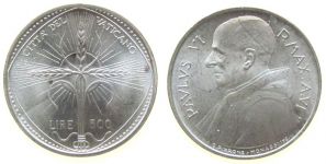 Vatikan - Papal States - 1968 - 500 Lire  vz-unc