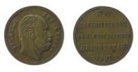 Wilhelm I (1861-1888) - auf seinen 100. Geburtstag - 1897 - Medaille  ss