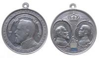 Wilhelm II (1888-1918)  - Erinnerung an das Kaisermanöver der Bayern und Preussen - 1897 - Medaille  ss+