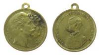 Wilhelm II. (1888-1918) - auf dem Kronprinzen - o.J. - tragbare Medaille  ss+