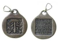 München - 25. Allgemeiner Bayerischer Handwerker Tag - 1908 - Medaille  ss+