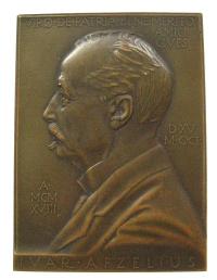 Ifar Afzelius (1848-1921 - 1919 - Plakette  vz