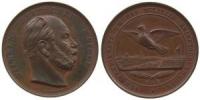 Wilhelm I. (1861-1888) - für Verdienste um das Militär-Brieftaubenwesen - o.J. - Medaille  vz