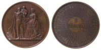 Napoleon III. (1852 - 1870) - auf die Taufe des kaiserlichen Prinzen Eugene Louis - 1856 - Medaille  vz