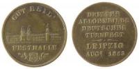 Leipzig - auf das 3. Allgemeine Turnfest - 1863 - Medaille  ss-vz