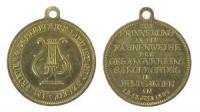 Hundsangen - Erinnerung an die Fahnenweihe des Gesangsvereines Sängergruss - 1896 - tragbare Medaille  vz