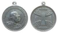 Wilhelm II. (1888-1918) - Erinnerung a.d. Manöver - 1898 - tragbare Medaille  ss+