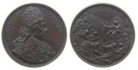 Clemens XI. (1700-1721) - auf die Wiederaufnahme der militärischen Operationen gegen die Türkei - 1715 / 16 - Medaille  vz