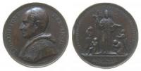 Leo XIII (1878-1903 - auf die Errichtung neuer Schulen - 1881 - Medaille  ss-vz