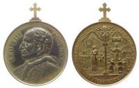 Leo XIII (1878-1903) - auf sein 50. Priesterjubiläum - 1888 - Medaille  ss-vz