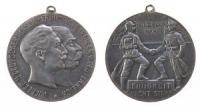 Wilhelm II und Franz Josef I von Österreich - 1914 - tragbare Medaille  vz