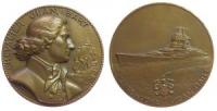 Bart Jean (1650-1702) - auf das Schlachtschiff Jean Bart (Richelieu-Klasse) - 1966 - Medaille  vz-stgl