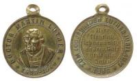 Luther Martin (1483-1546) - auf das 400 j?hrige Lutherjubil?um - 1883 - tragbare Medaille  vz