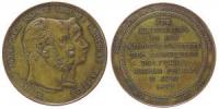 Wilhelm I (1797-1888) und Augusta - auf die Goldene Hochzeit - 1879 - Medaille  vz