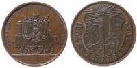 Genf - auf die Er?ffnung der Bahnstrecke Lyon - Genf - 1858 - Medaille  vz-stgl