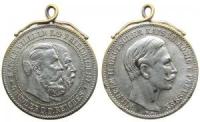 Wilhelm II. (1888-1918) - Wilhelm I und Friedrich III - o.J. - tragebare Medaille  ss