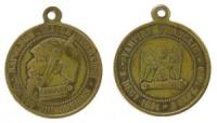 Napoleon III (1852-1870) - satyrische Medaille - 1870 - tragbare Medaille  fast vz