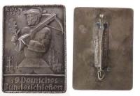Köln - auf das 19. Deutsche Bundesschießen - 1930 - tragbare Plakette  vz