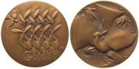 Genf - auf die Konferenz der Siegermächte zur Wiedervereinigung Deutschlands in Genf - 1955 - Medaille  gußfrisch