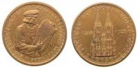 Köln - auf die 680 Jahrfeier der Grundsteinlegung des Domes - 1928 - Medaille  vz+