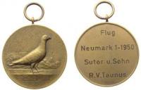 Brieftaubenrennen - Sutor und Sohn - 1950 Neumarkt 1 - 1950 - tragbare Medaille  vz