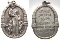 Kriegsspende deutscher Frauendank - Frankfurt am Main - 1915 - tragbare Medaille  vz