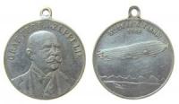 Zeppelin Ferdinand Graf - auf die erste Fahrt des LZ 4 - 1908 - tragbare Medaille  ss-vz